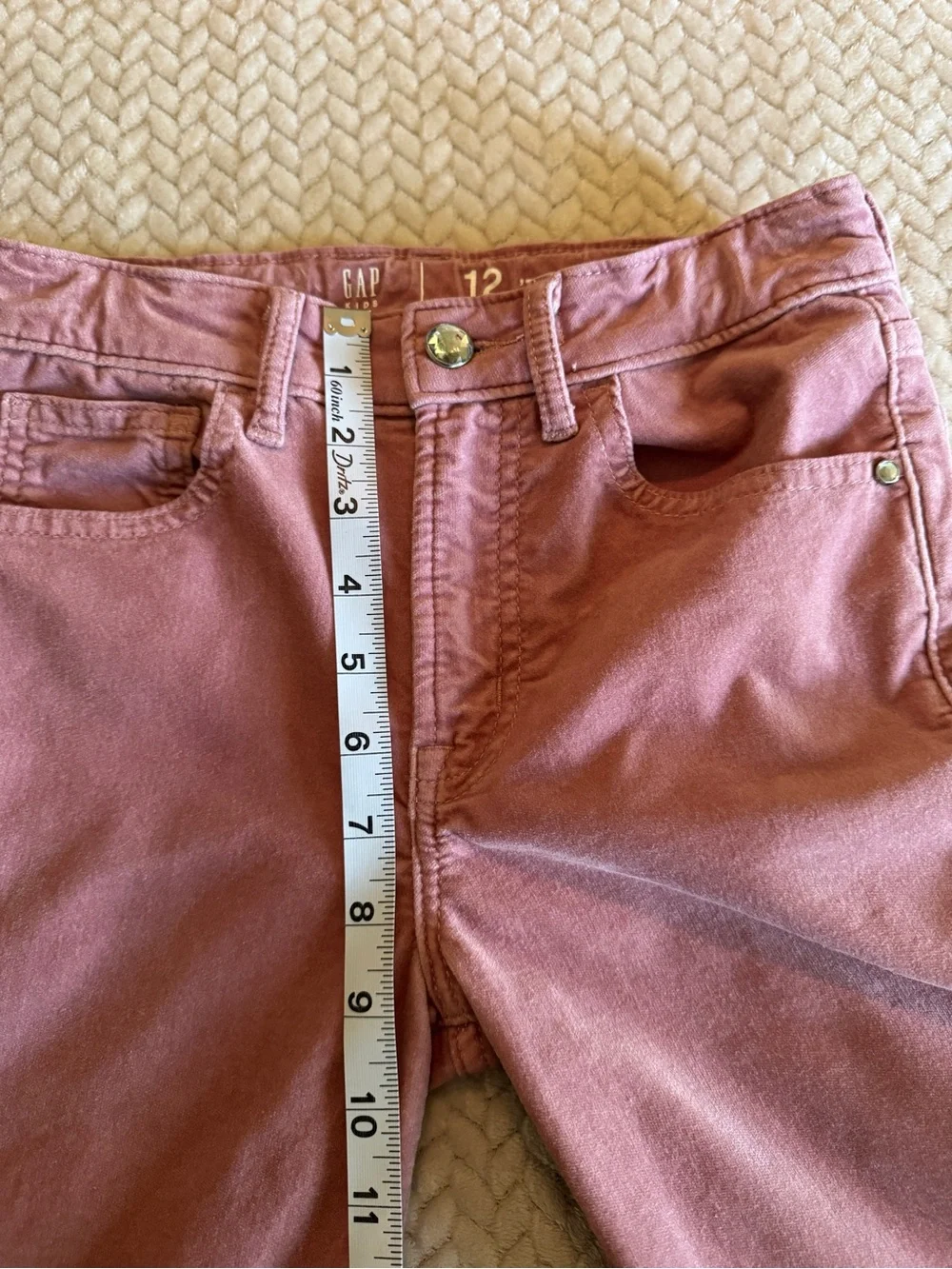 Girls GAP '70s Flare High Rise Pants in Dusty Rose Size 12 Slim